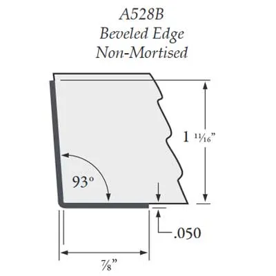 ABH A528B-US32D Door Protection Bevel Edge Guard, Satin Stainless Steel