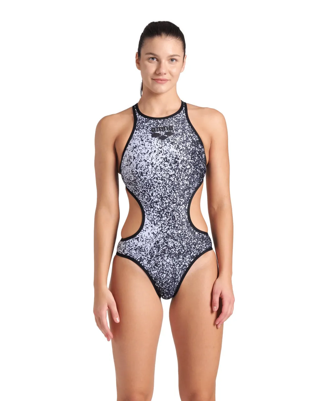 arena Women's One Paints Tech Back One Piece Swimsuit