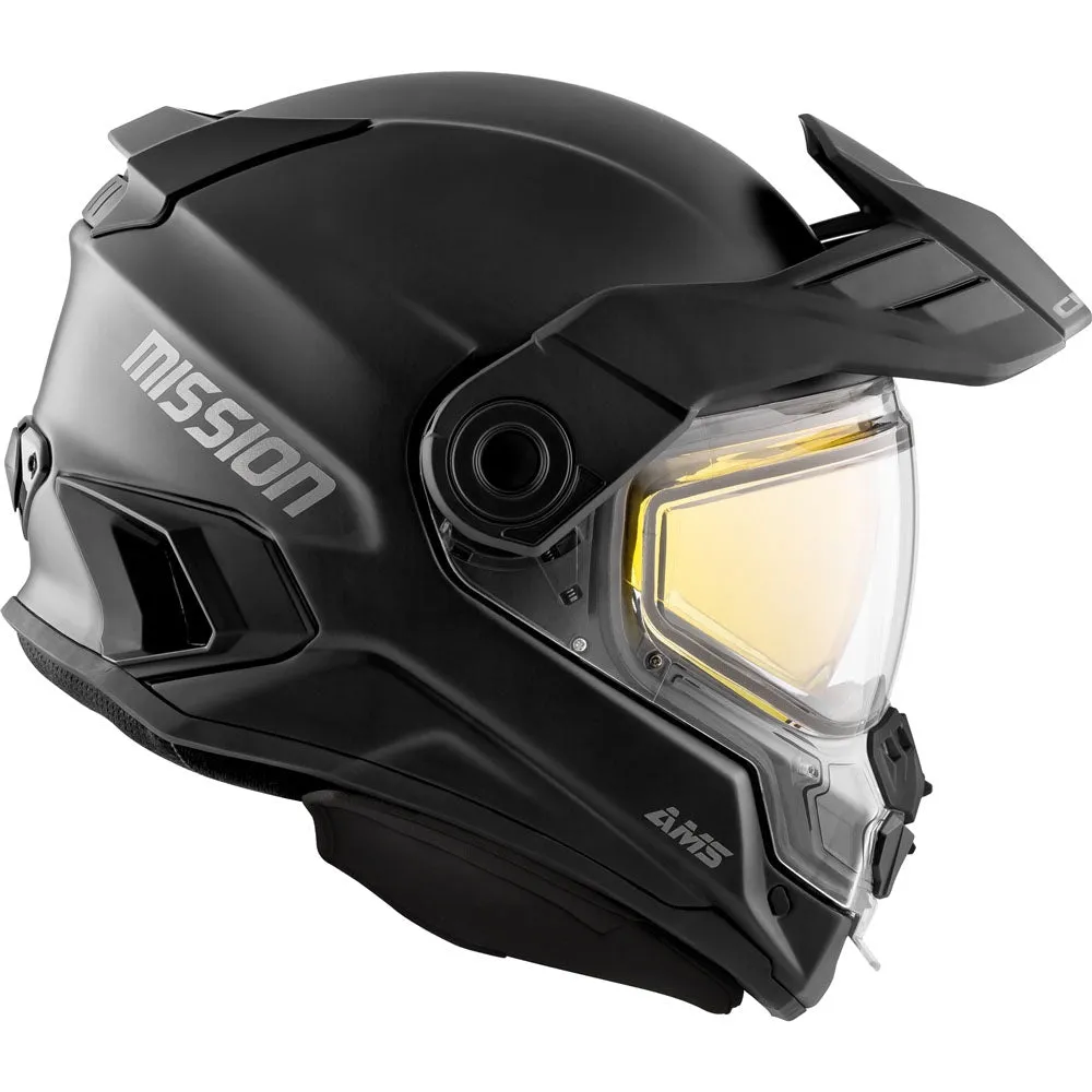 CKX Mission Snowmobile Helmet with Electric Shield Matte Black