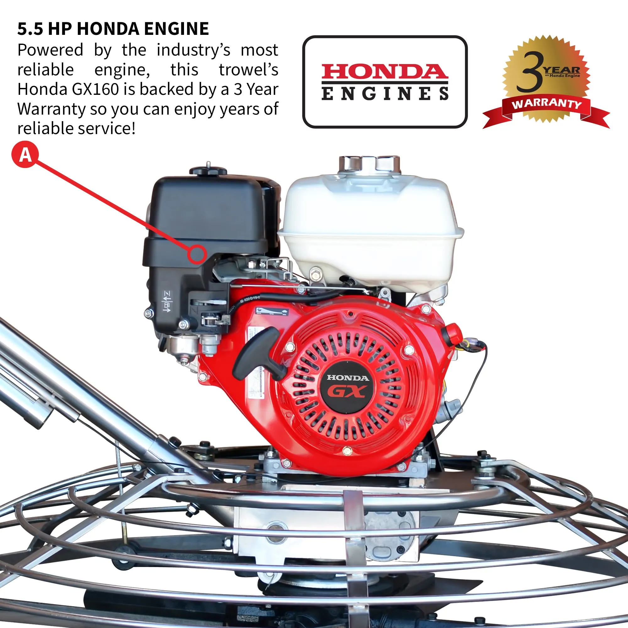 Factory Reconditioned 36" Concrete Power Trowel 5.5HP Honda with Float Pan Cement Finishing Tool (Copy)