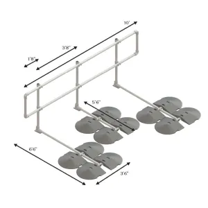 Kee Guard Non Penetrating Rooftop Railing - Long Kit - OSHA Certified