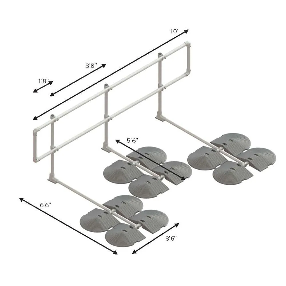 Kee Guard Non Penetrating Rooftop Railing - Long Kit - OSHA Certified