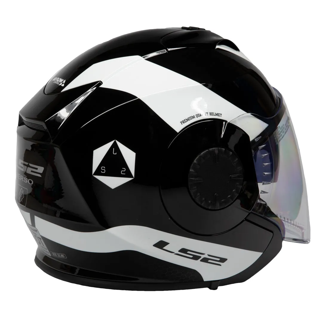 LS2 Helmets Verso Rave Motorcycle Open Face & 3/4 Helmet