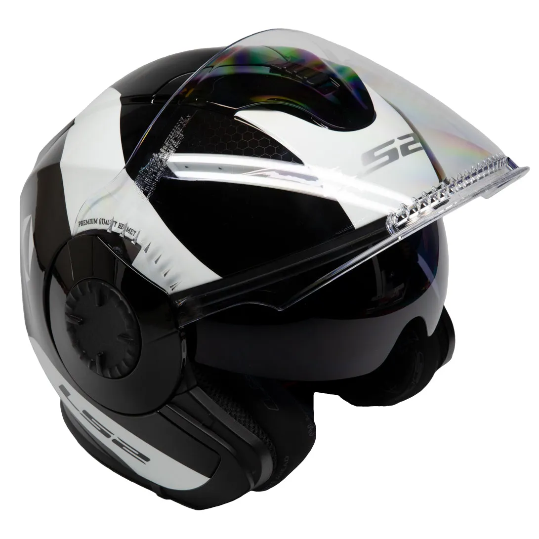 LS2 Helmets Verso Rave Motorcycle Open Face & 3/4 Helmet
