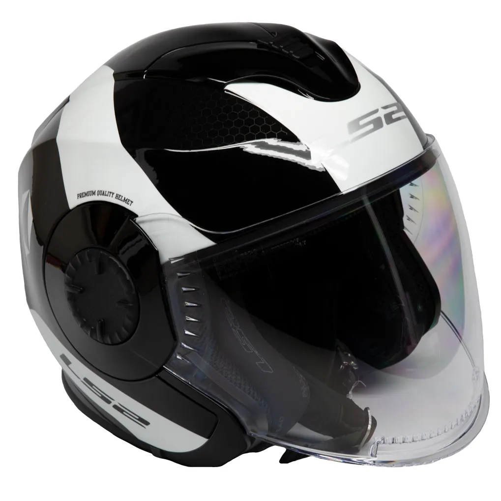 LS2 Helmets Verso Rave Motorcycle Open Face & 3/4 Helmet