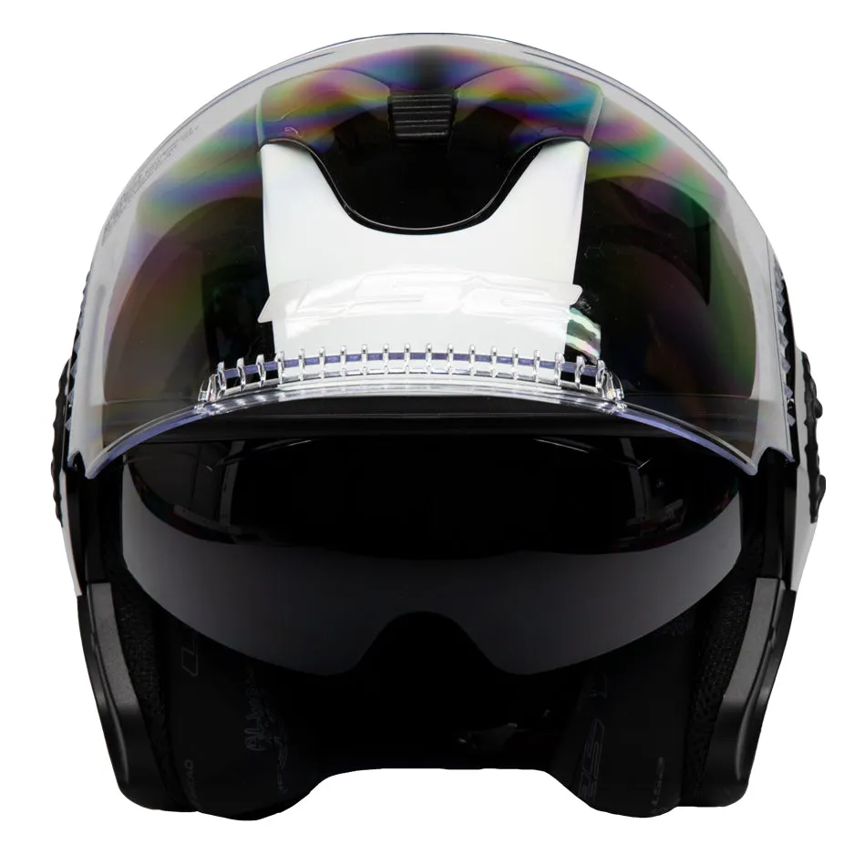 LS2 Helmets Verso Rave Motorcycle Open Face & 3/4 Helmet