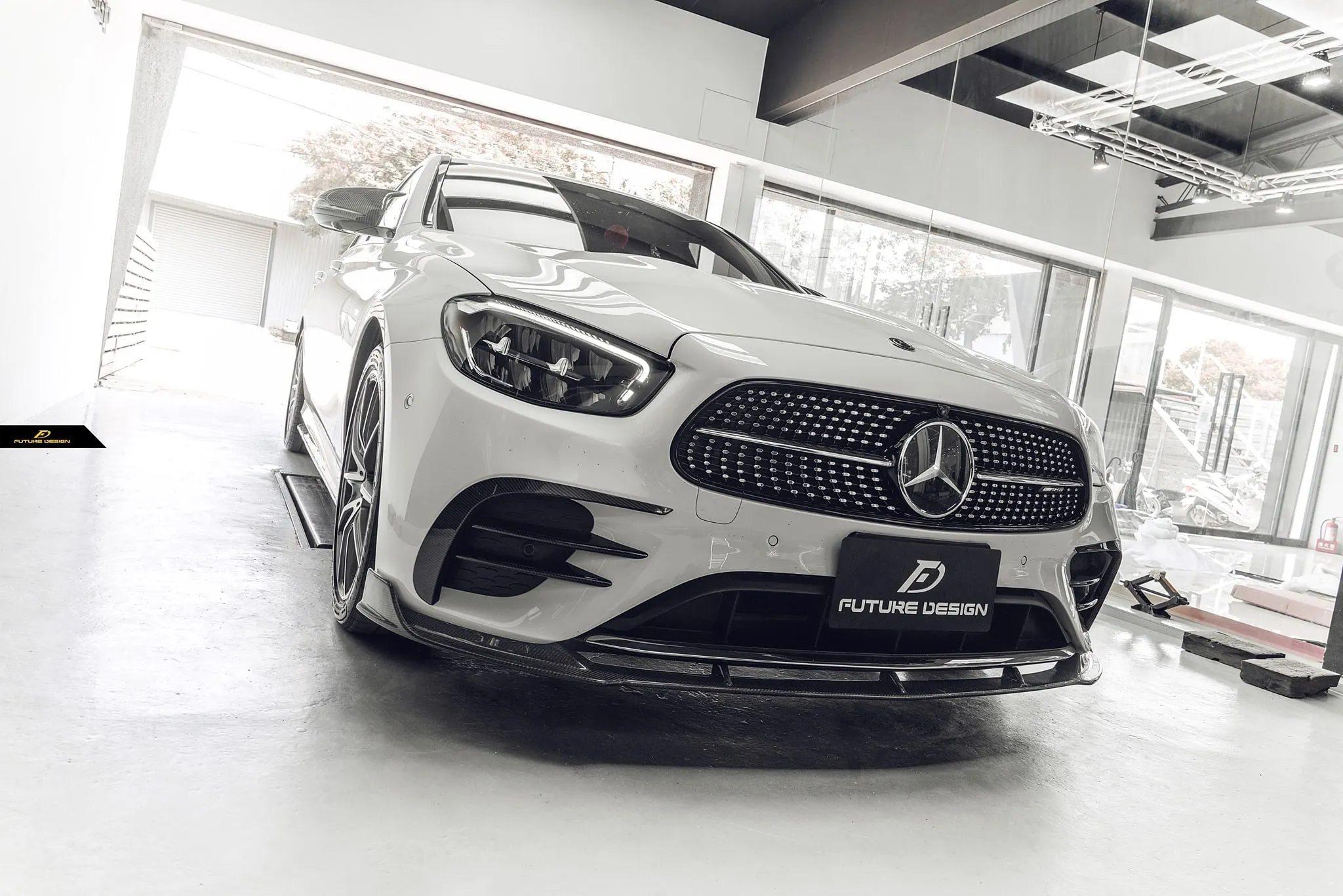 Mercedes-Benz W213 E-Class 2020  Facelift Carbon Fiber Front Lip Spoiler by Future Design