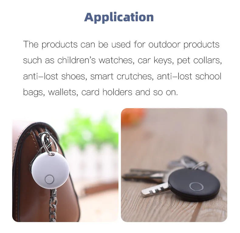 MFI Certified Smart Bluetooth Tracker Works with Apple Find My (iOS only)