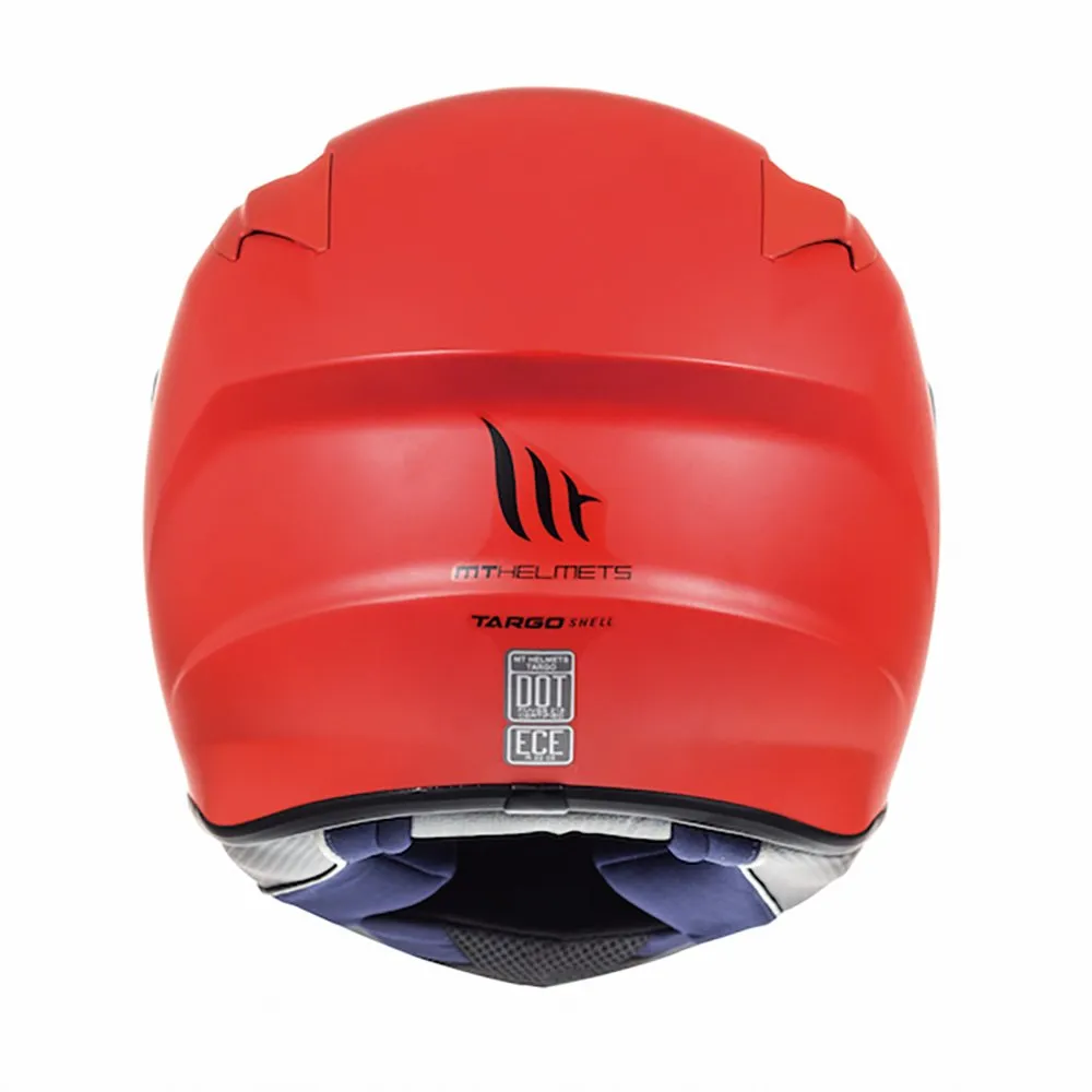 MT Targo Motorcycle Helmet Solid Matt Red