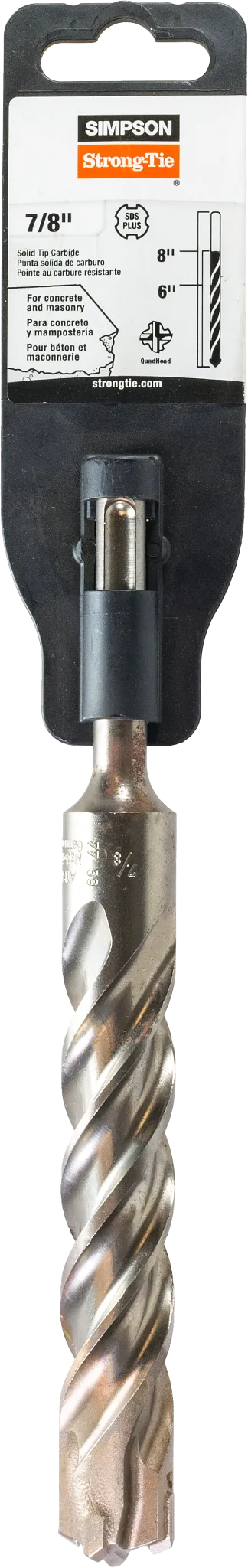 Simpson MDPL08708Q 7/8 in. x 8 in. SDS-plus Quad-Head Shank Drill Bit