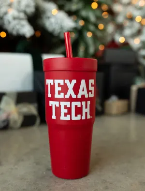 Texas Tech  32 oz Silicone Straw Tumbler