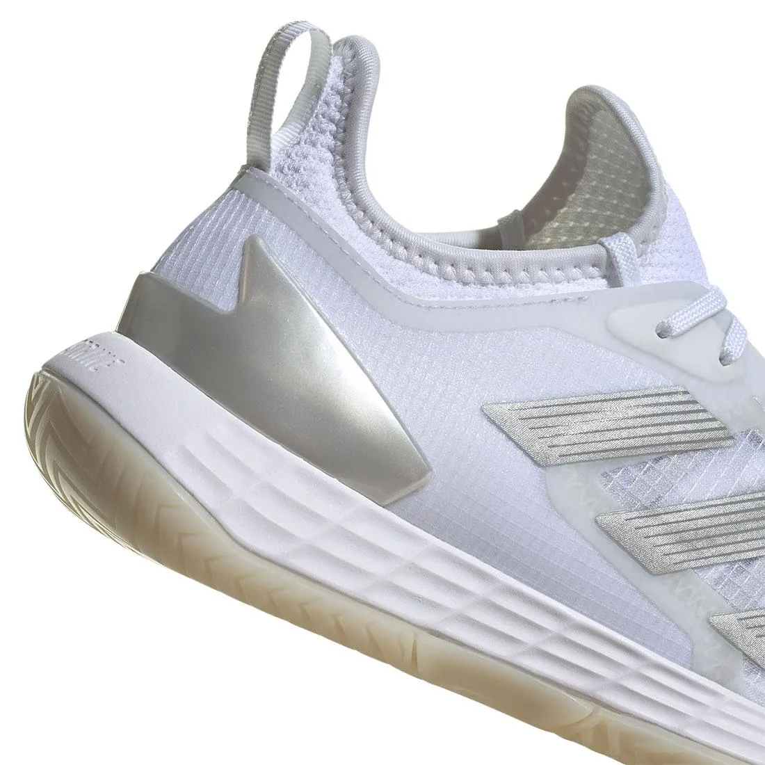 Women's adizero Ubersonic 4.1 Tennis Shoes White and Silver Metallic
