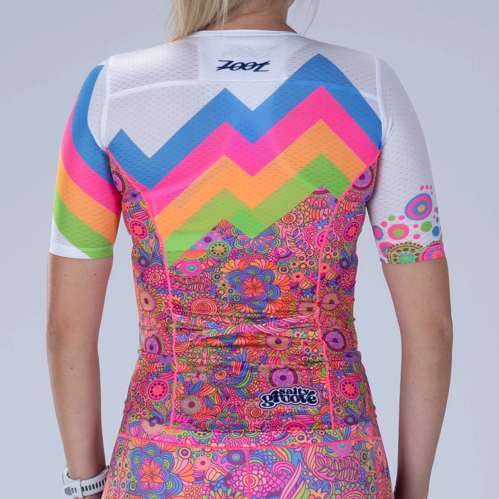 Womens LTD Triathlon Aero Jersey - Salty Groove