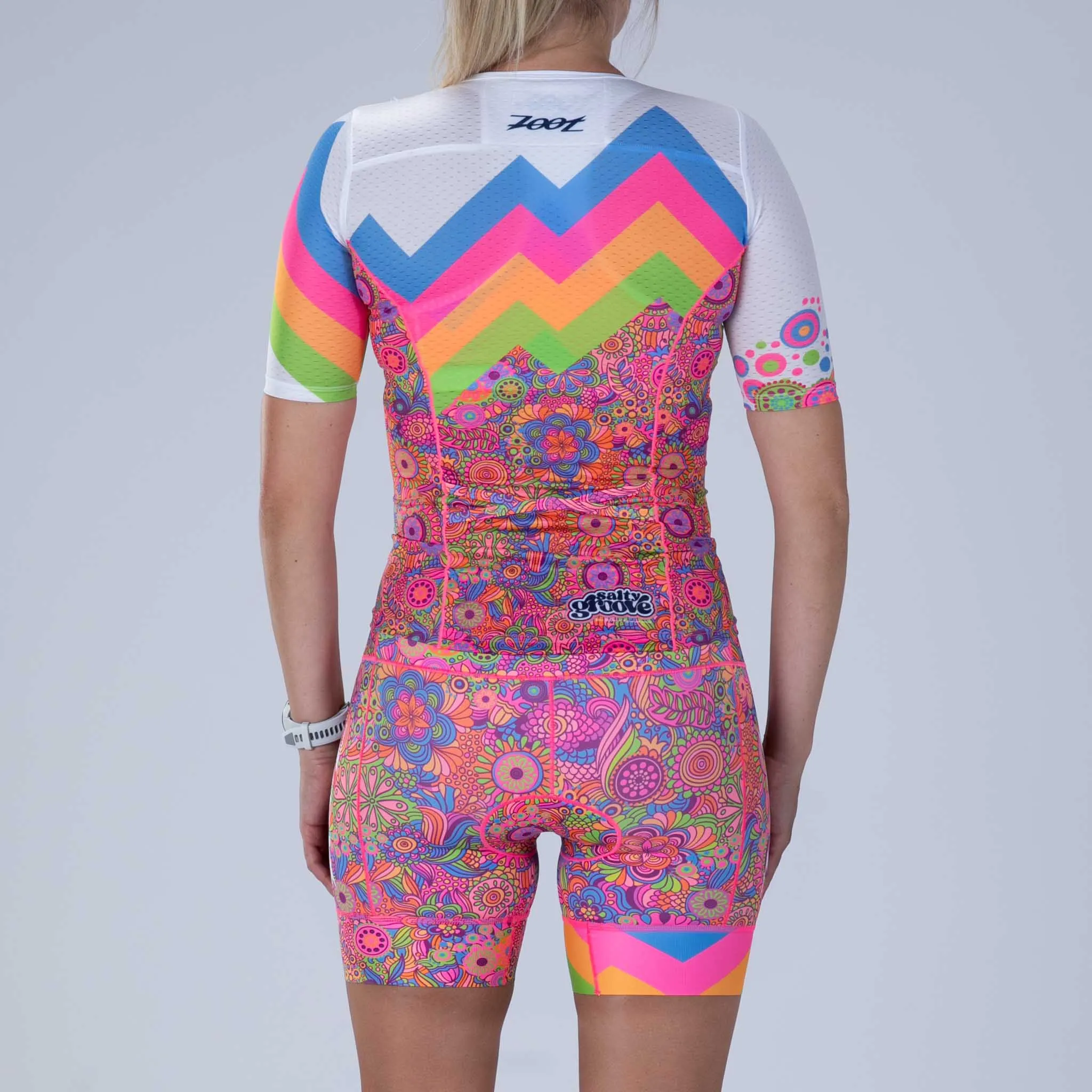 Womens LTD Triathlon Aero Jersey - Salty Groove